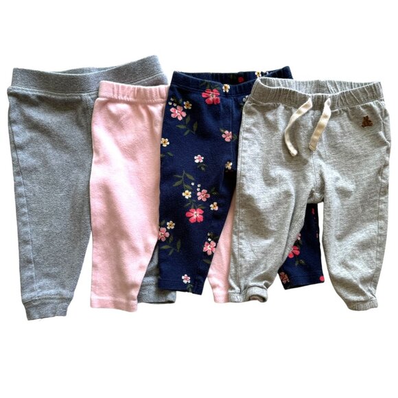 GAP Other - Baby Girls' Leggings Pants Bundle 4 Pairs 6-12M Pink Floral Casual Cute